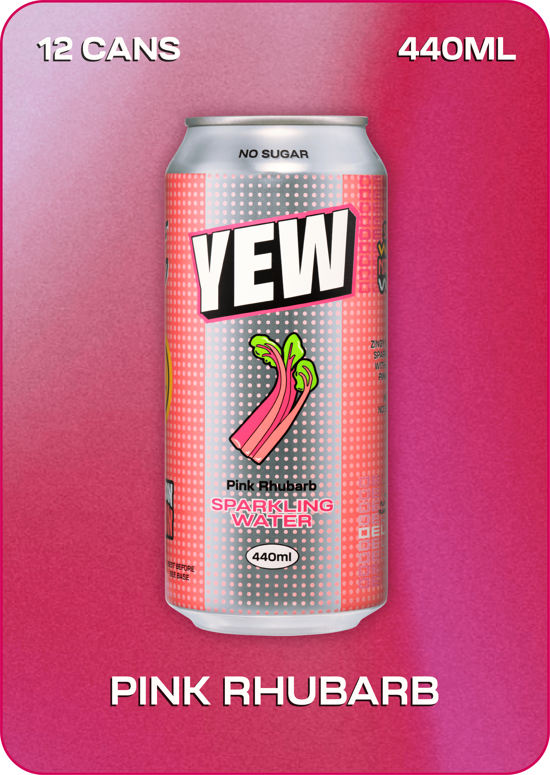 YEW pink rhubarb drink