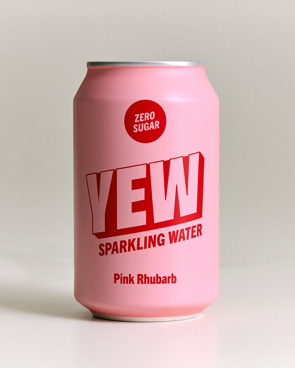YEW Pink Rhubarb Natural & Delicious Sparkling Water