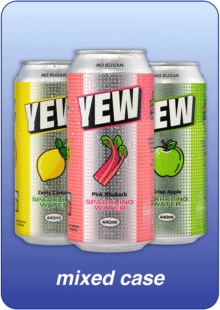 YEW Super Natural Sparkling Water | Full Fruit Flavour